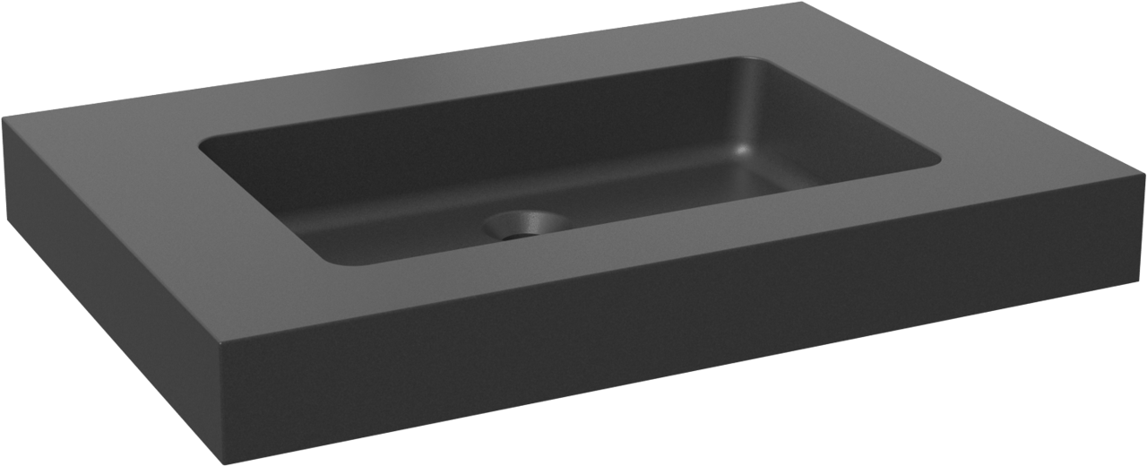 Storke Scuro High enkele wastafel mat kwarts 75 x 52 cm