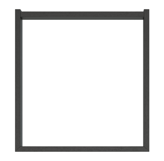 Balmani Lucida sokkel voor badkamerkast zwart eiken 45 x 33 cm