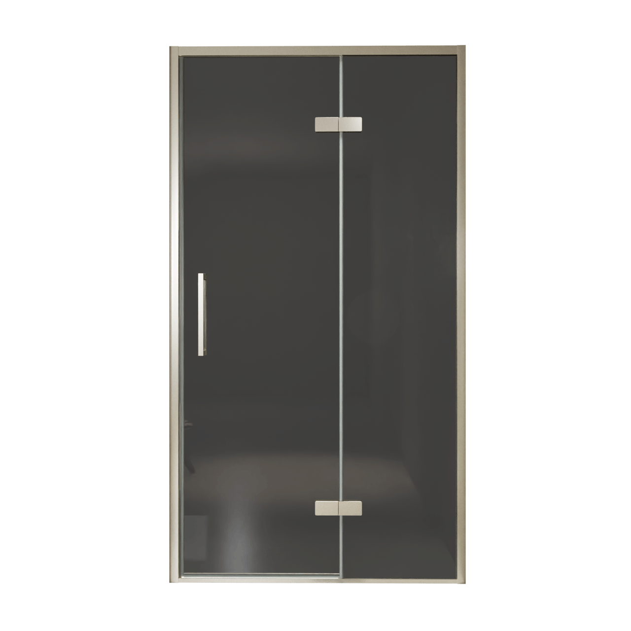 Balmani Senses Design douche draaideur rechts 120 cm x 210 cm Rookglas, Brushed CoolMetal profielen