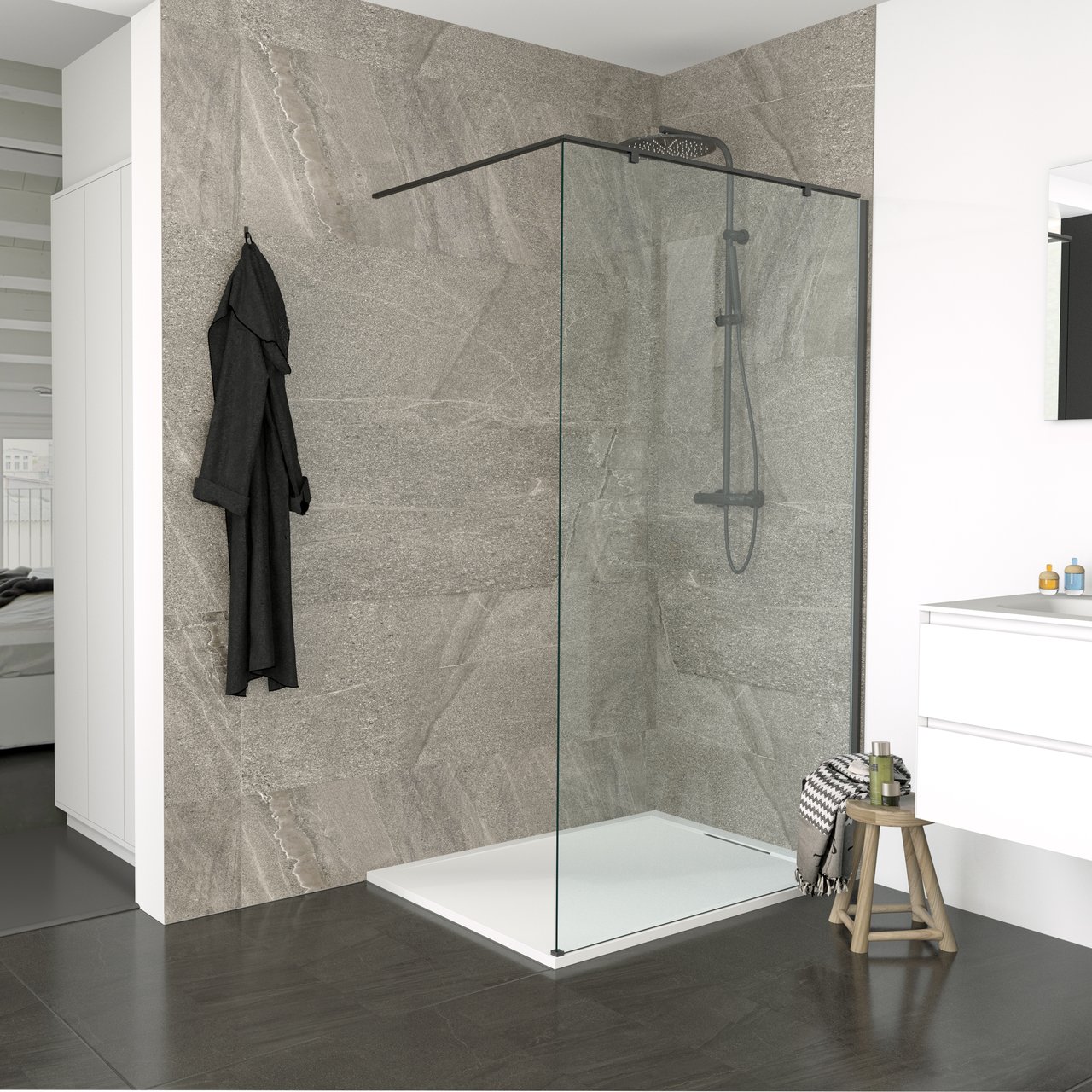 Balmani BMSS Crest stabilisatiestang rechts 112x102cm mat zwart