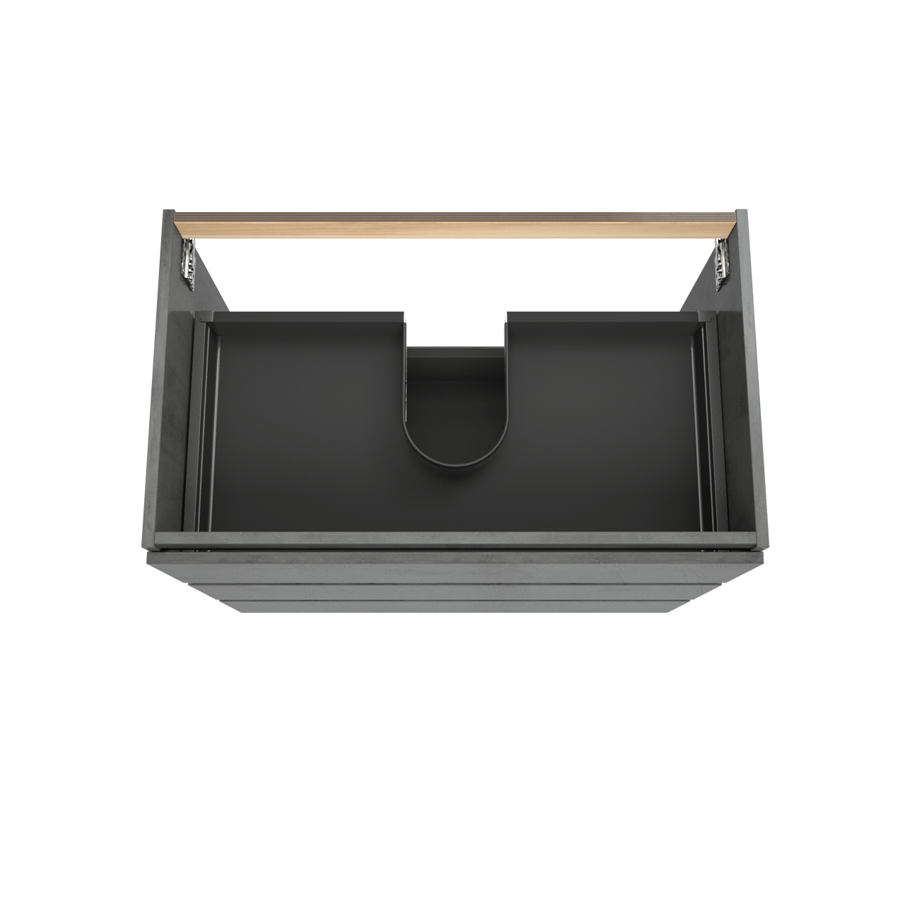 Balmani Lucida meuble sous-lavabo a poser 90 x 55 cm béton gris foncé 3 tiroirs