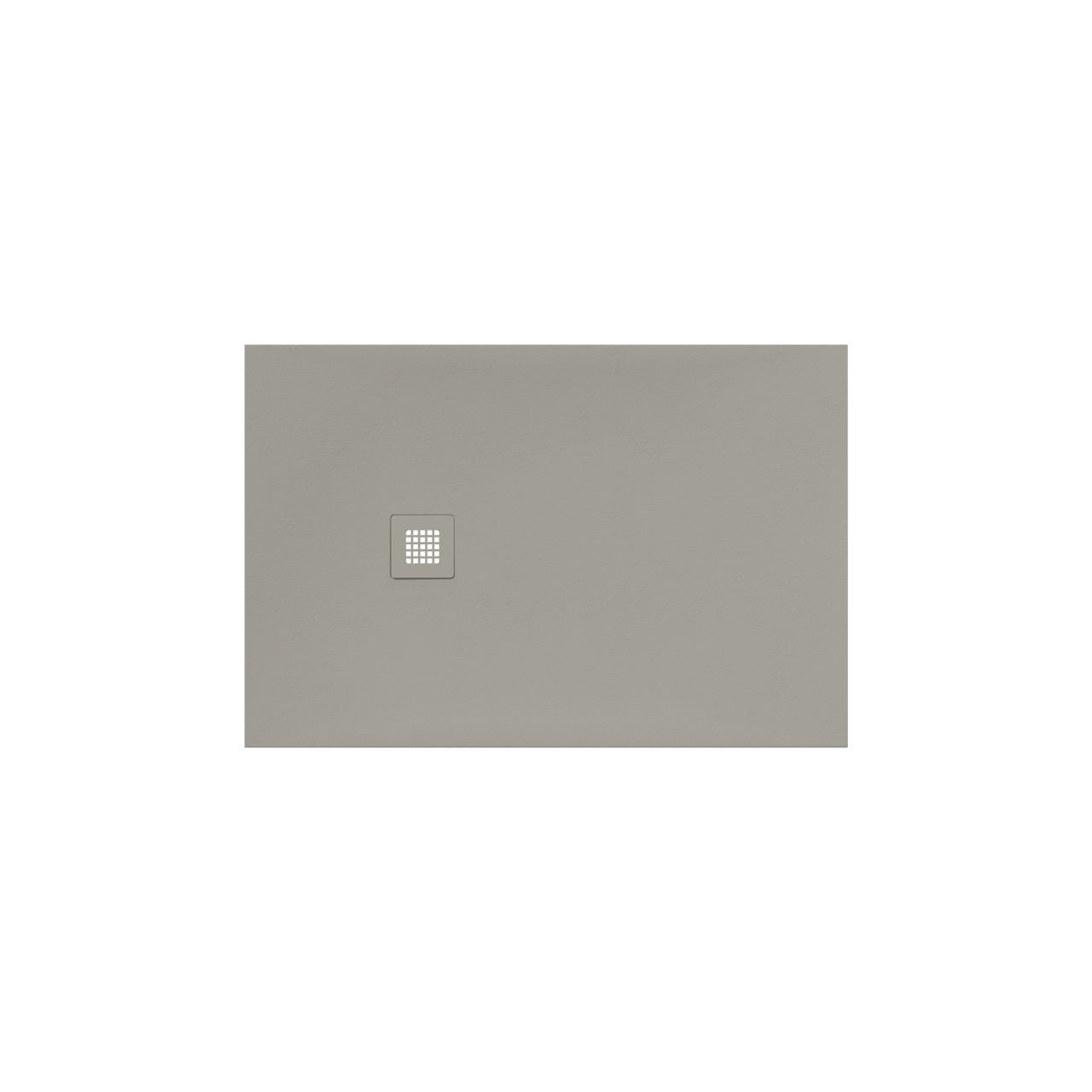 Luca Varess Classy douchebak 120 x 80 cm composietmarmer  mat lichtgrijs rock structuur