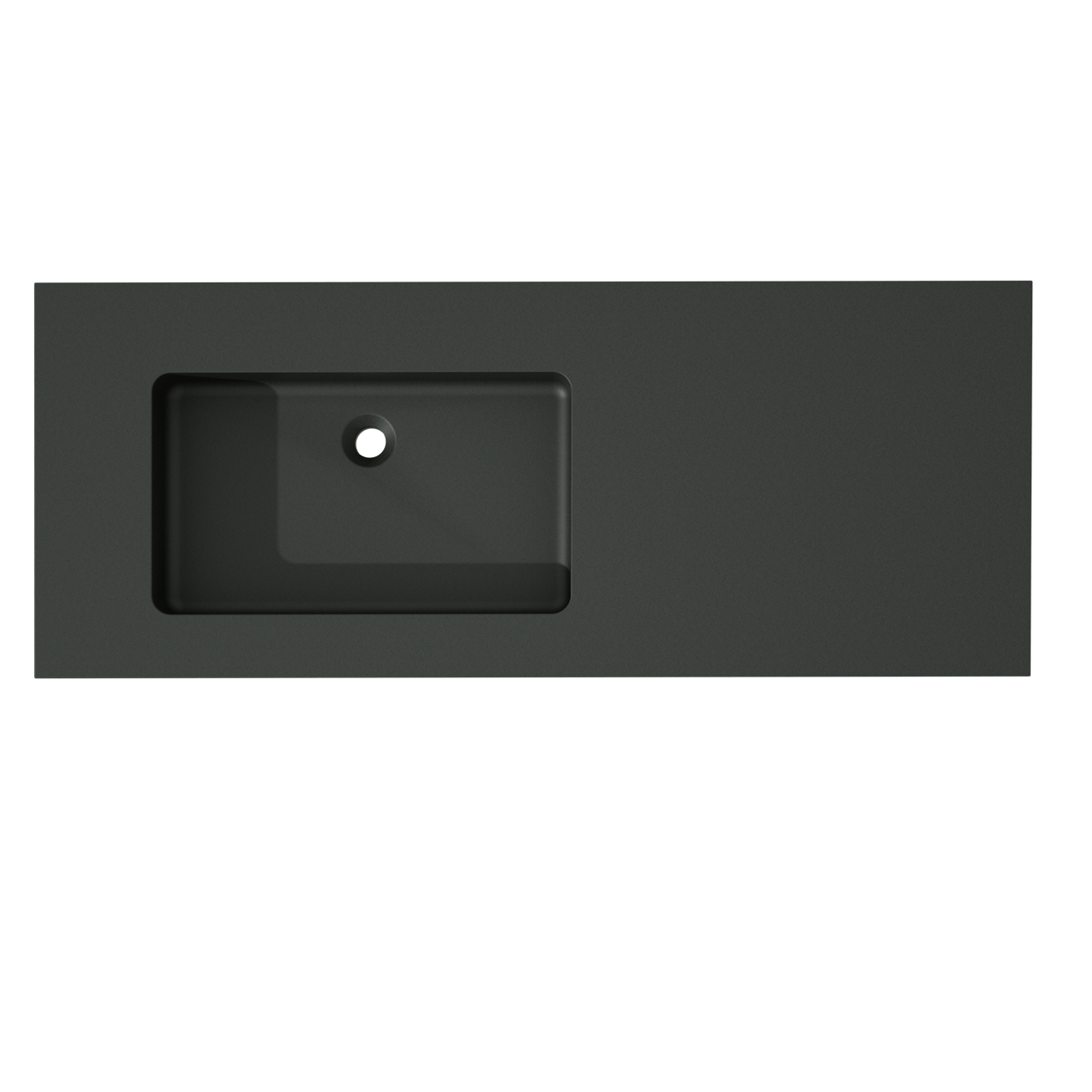 Storke Scuro asymmetrisch linkse wastafel mat kwarts 130 x 52 cm combinatie kast 45 cm