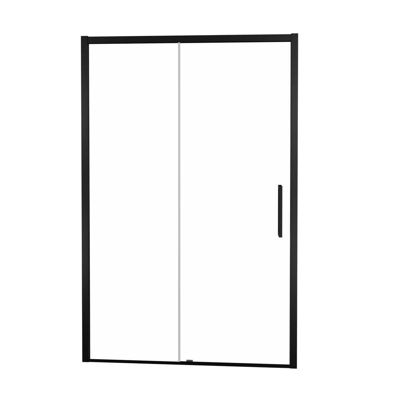 Balmani Senses Design porte coulissante réversible 160 cm x 210 cm verre transparent, Profil noir, coating inclus