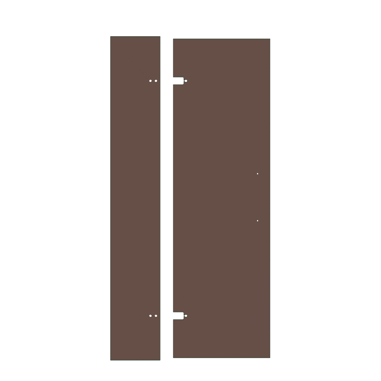 Balmani Senses Design Dusche Drehtür umkehrbar 100 x 210 cm Bronze Glas, inklusive Coating