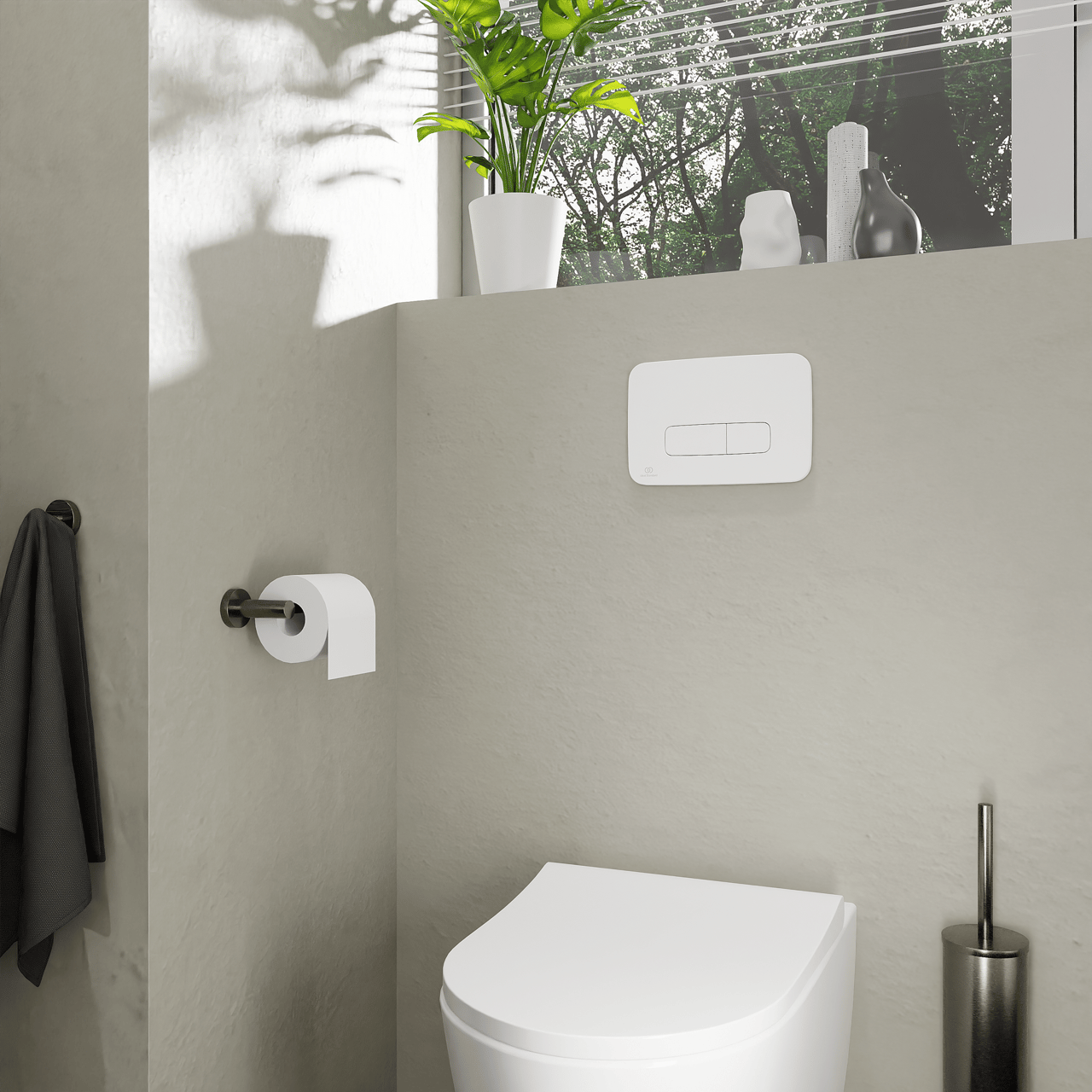 Oleas M3 plaque de commande Blanc Mat pour Ideal Standard ProSys bâti-support