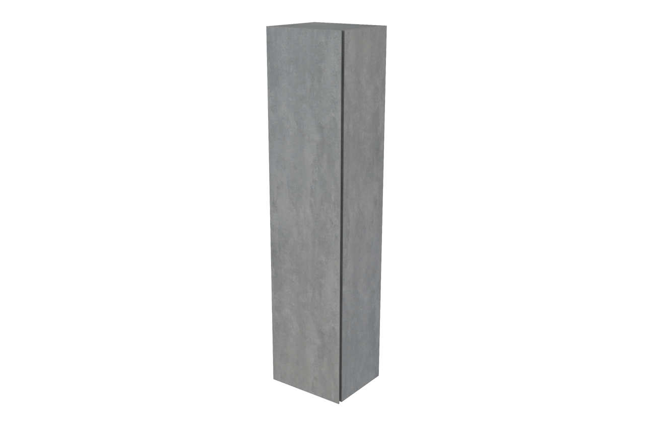 Storke Edge Modulo Badhochschrank: Hängend, Beton dunkelgrau, 35 x 25 x 150 cm