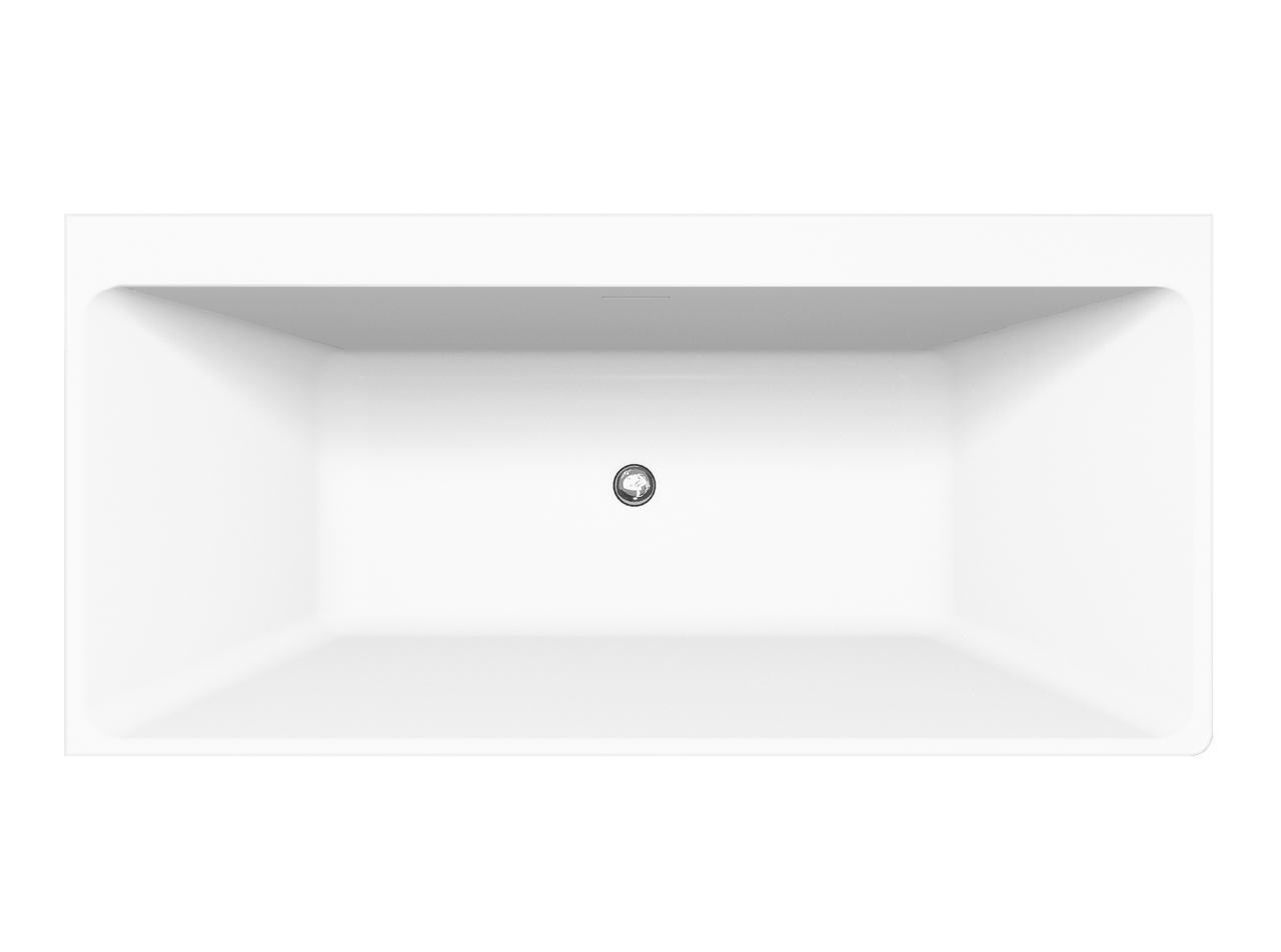 Luca Varess Coda baignoire d'angle gauche duo 190 x 90 cm acrylique blanc mat