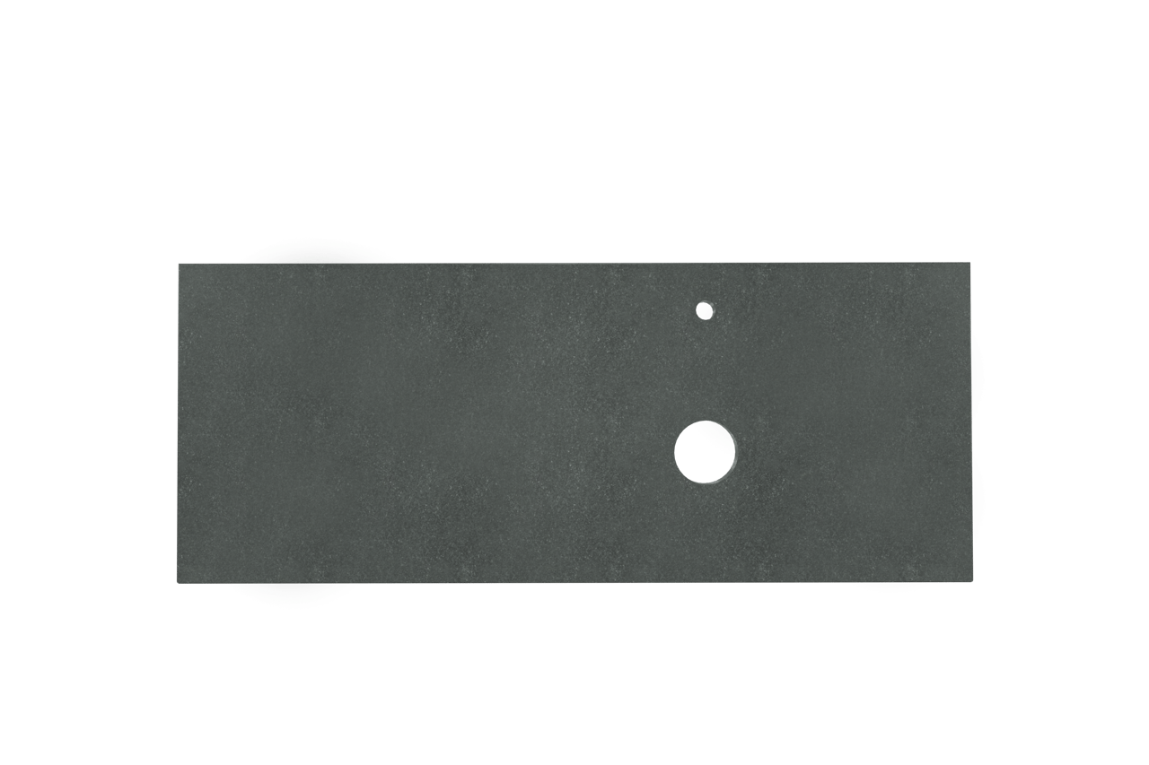 Balmani Rock asymmetrisch rechts wastafelblad verzoete graniet 135 x 55 cm