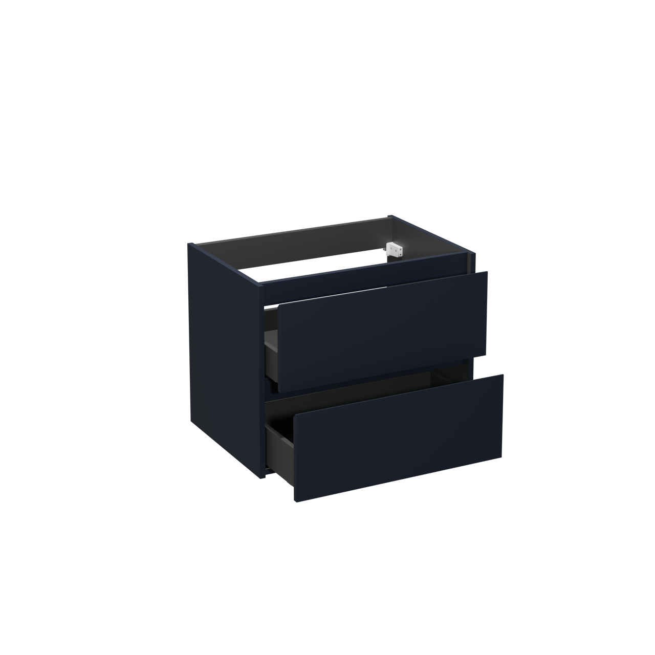 Storke Seda meuble sous-lavabo suspendu 75 x 52 cm bleu nuit 2 tiroirs