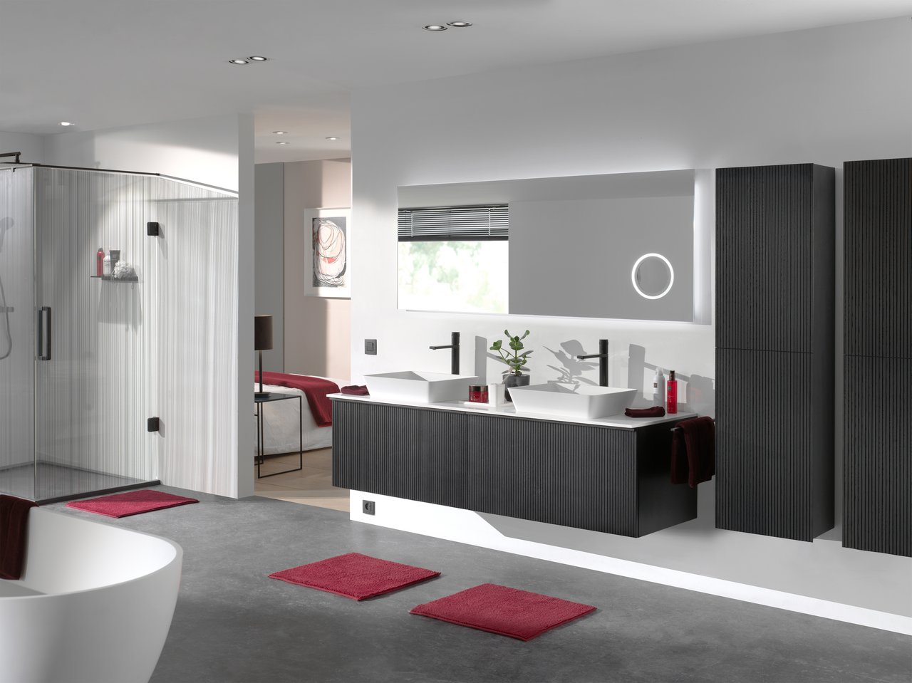 Balmani Giro miroir rectangulaire lumineux et anti-buée 180 x 70 cm