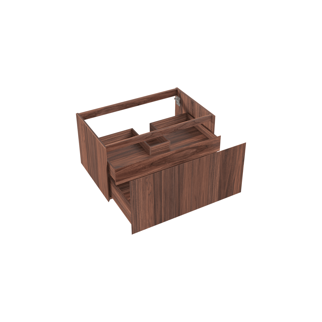 Balmani Fila zwevende wastafelonderkast 90 x 55 cm fineer notelaar 2 lades