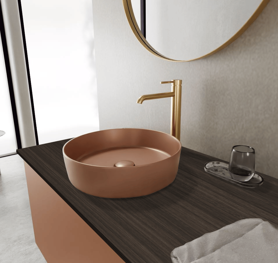 Balmani Sfera tablette simple mélaminé Eucalyptus 90 x 55 cm