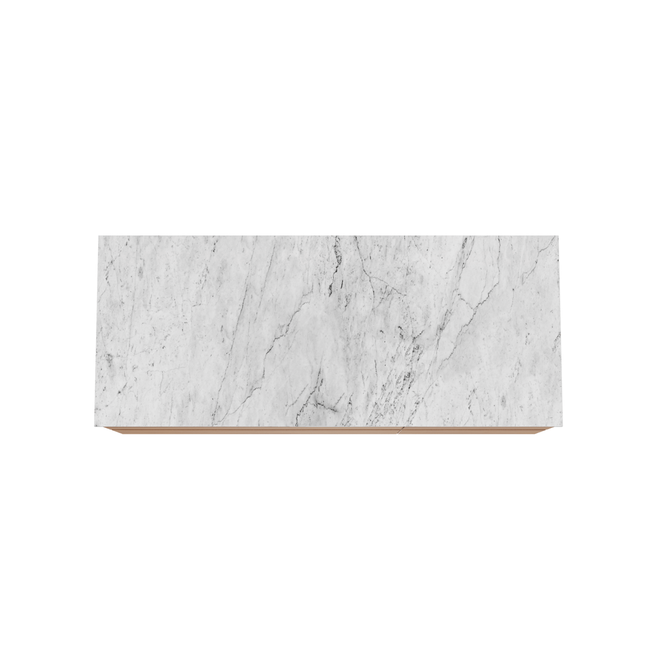 Balmani Mitra meuble salle de bains suspendu 135 x 55 cm teck avec Stretto tablette simple ou double en marbre carrare