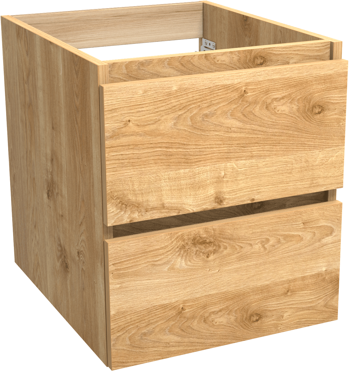 Balmani Lucida zwevende wastafelonderkast 45 x 55 cm ruwe eik 2 lades