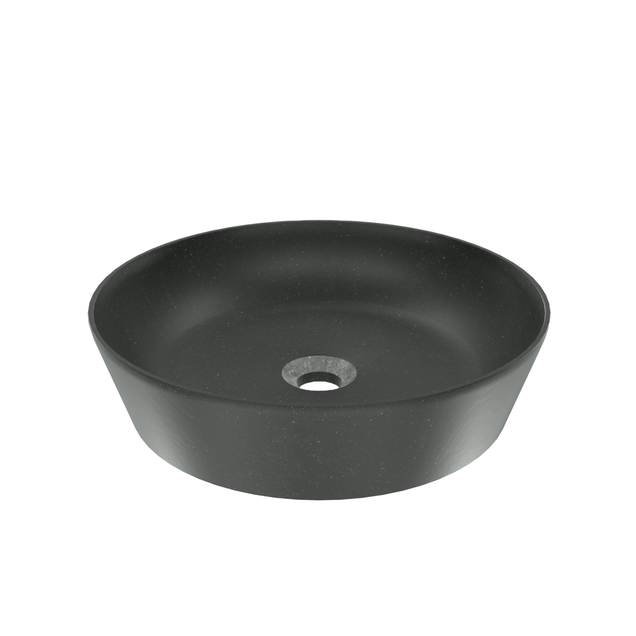 Balmani Still Aufsatzwaschbecken: Granit, poliert, rund, Ø 42.5 cm