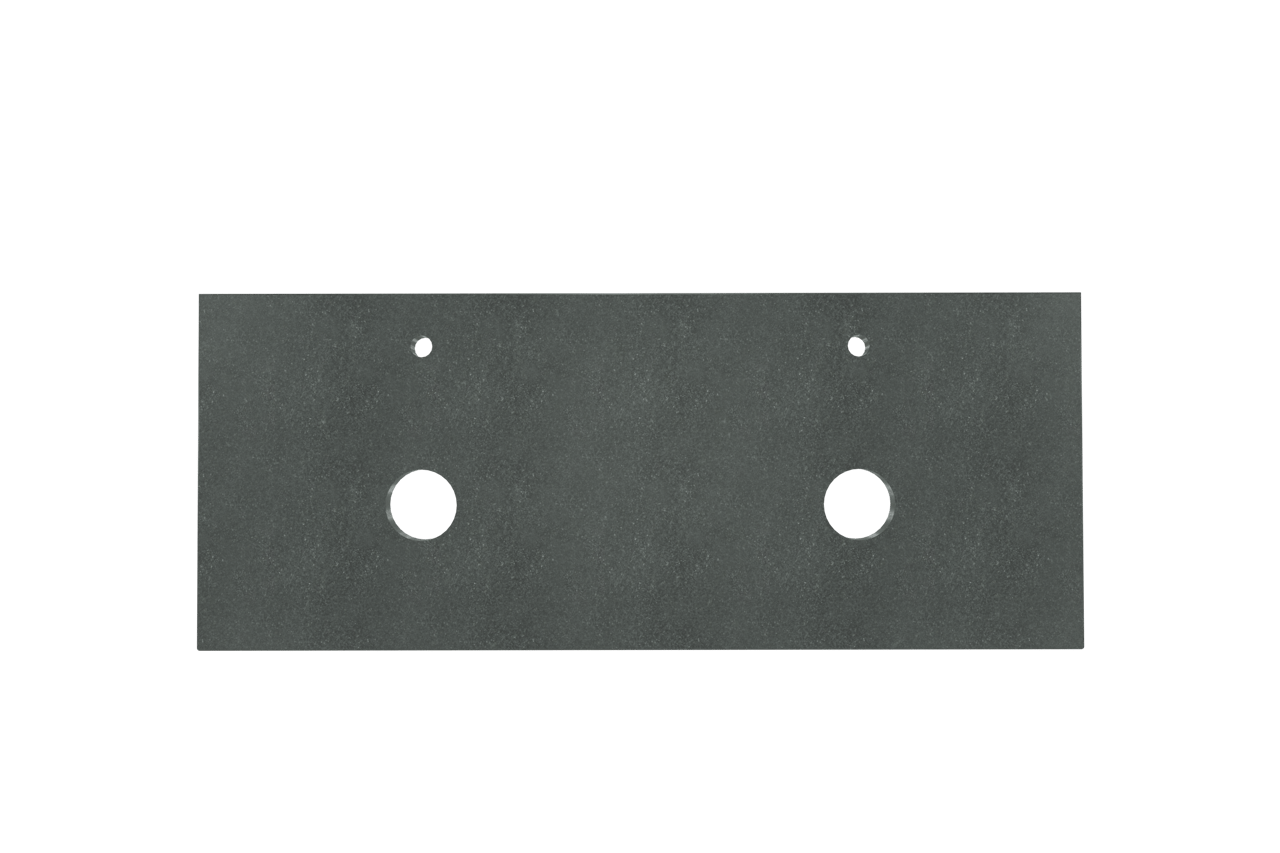 Balmani Rock Doppelwaschtischplatte, Granit poliert, 135 x 55 cm