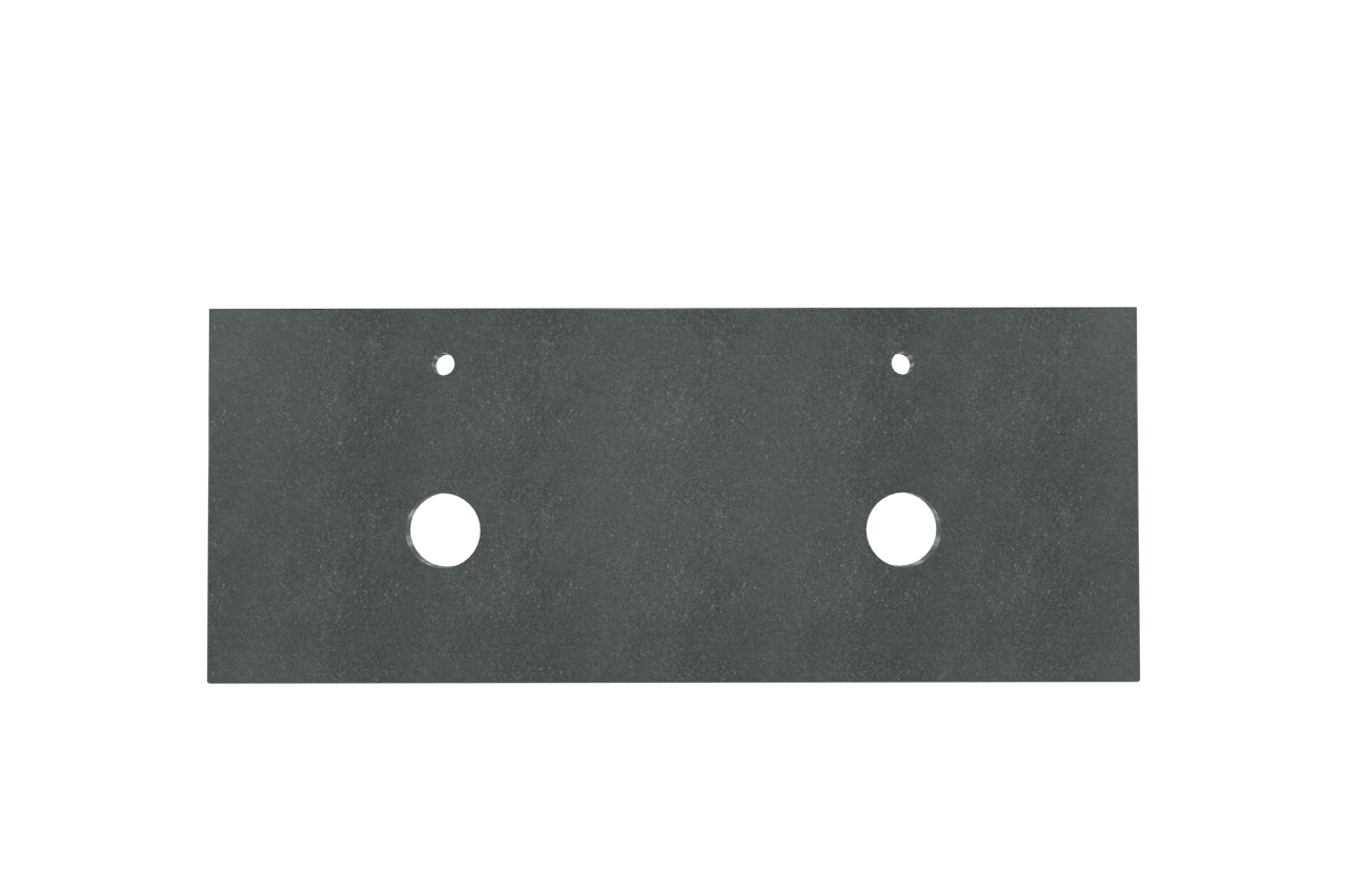 Balmani Rock Doppelwaschtischplatte, Granit poliert, 135 x 55 cm