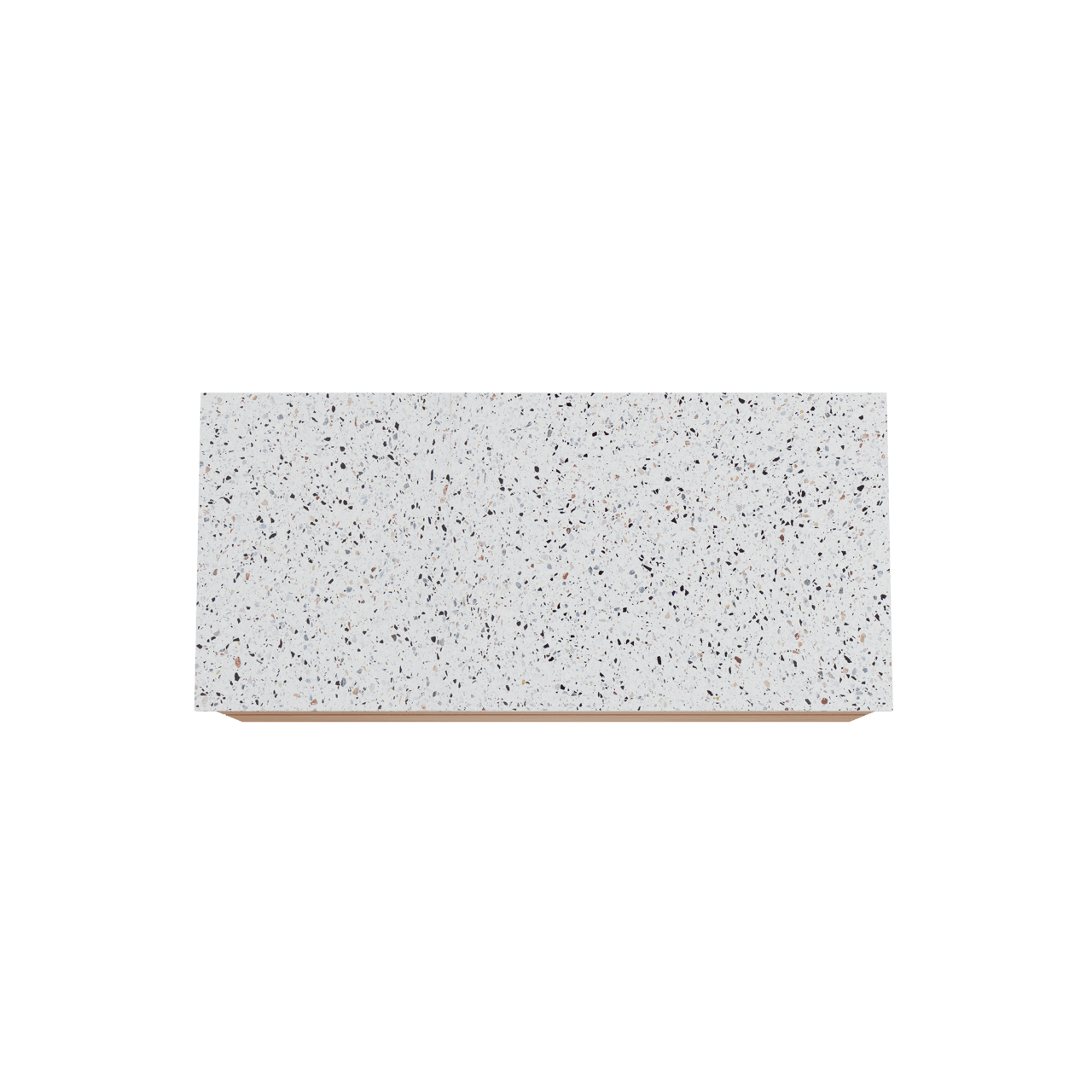 Balmani Mitra meuble salle de bains suspendu 120 x 55 cm teck avec Stretto tablette simple ou double en blanc/noir mat terrazzo