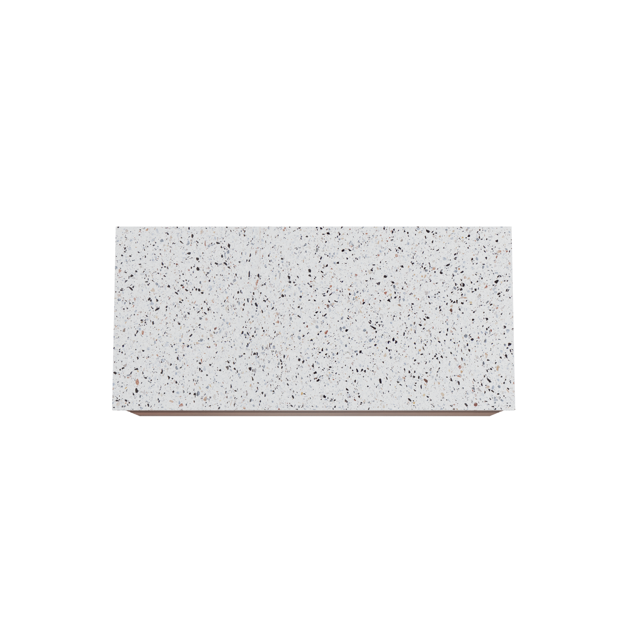Balmani Mitra meuble salle de bains suspendu 120 x 55 cm noyer avec Stretto tablette simple ou double en blanc/noir mat terrazzo