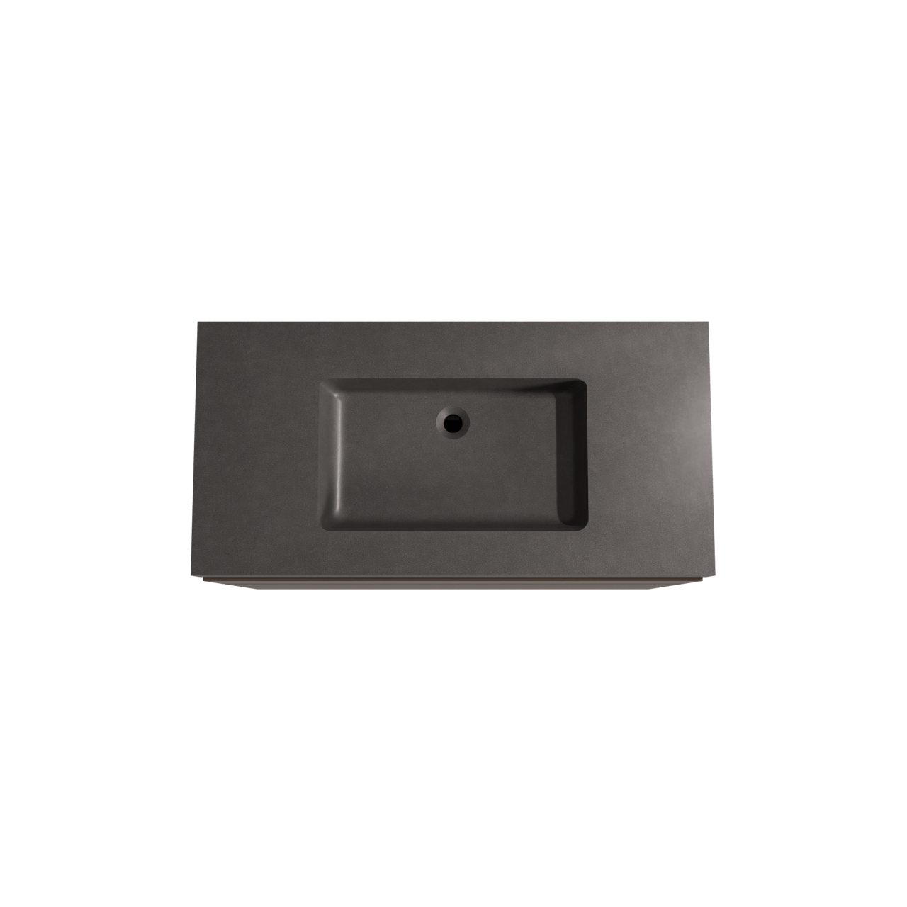 Storke Edge staand badkamermeubel 105 x 52 cm notelaar met Scuro High enkele wastafel in kwarts mat zwart