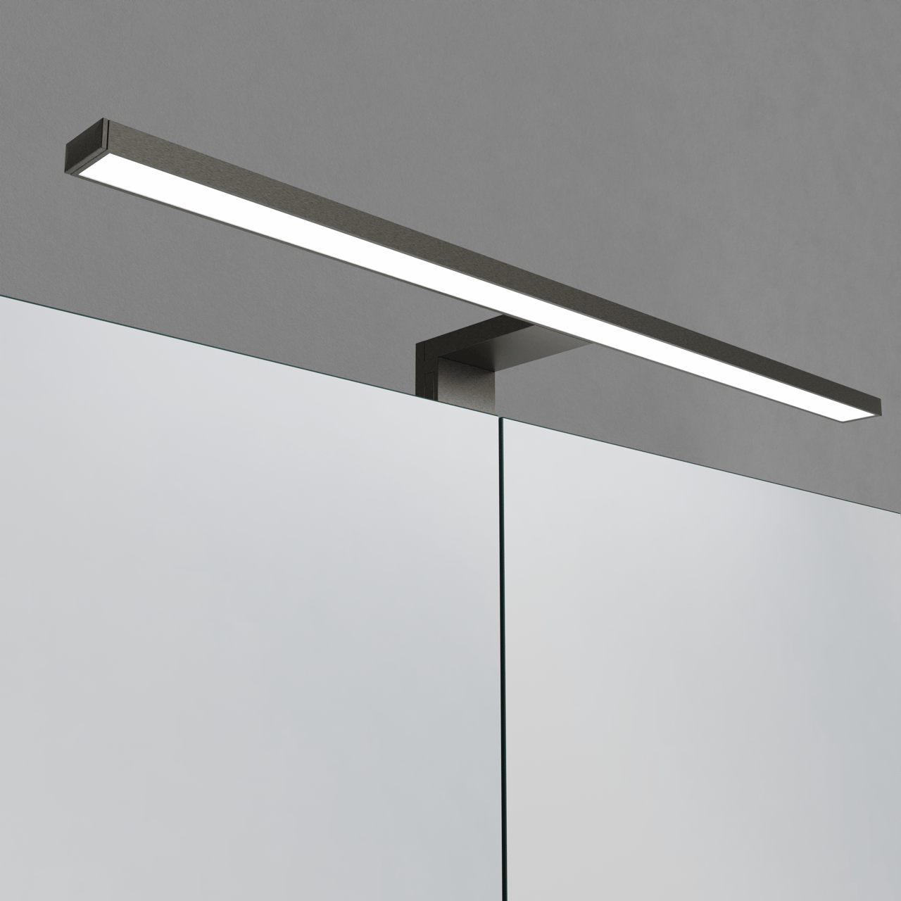 Luca Varess Cubico LED luminaire 50 cm Brushed GunMetal