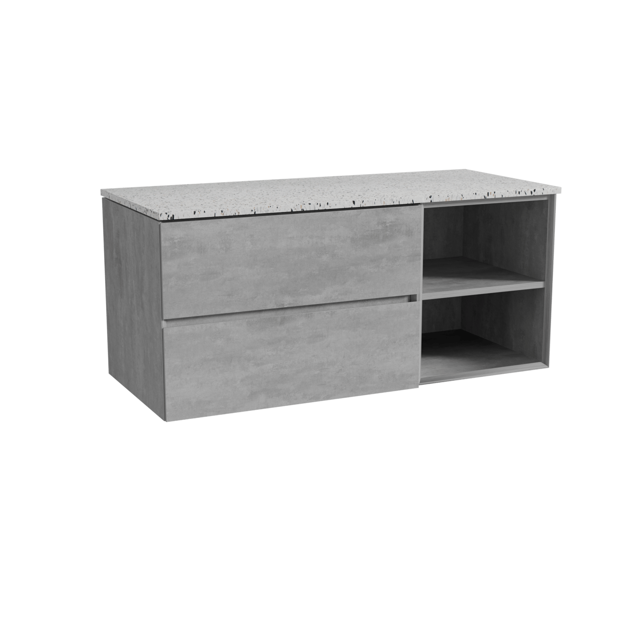 Storke Edge meuble salle de bains avec tablette pour vasques Tavola