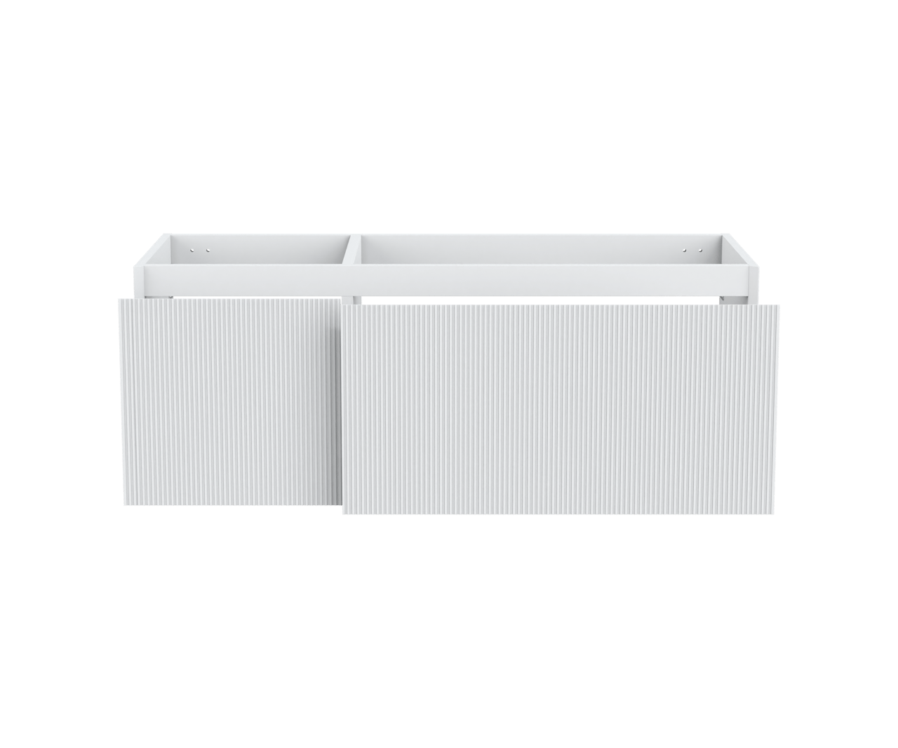 Balmani Fila zwevende wastafelonderkast 135 x 55 cm asymmetrisch rechts mat wit 4 lades