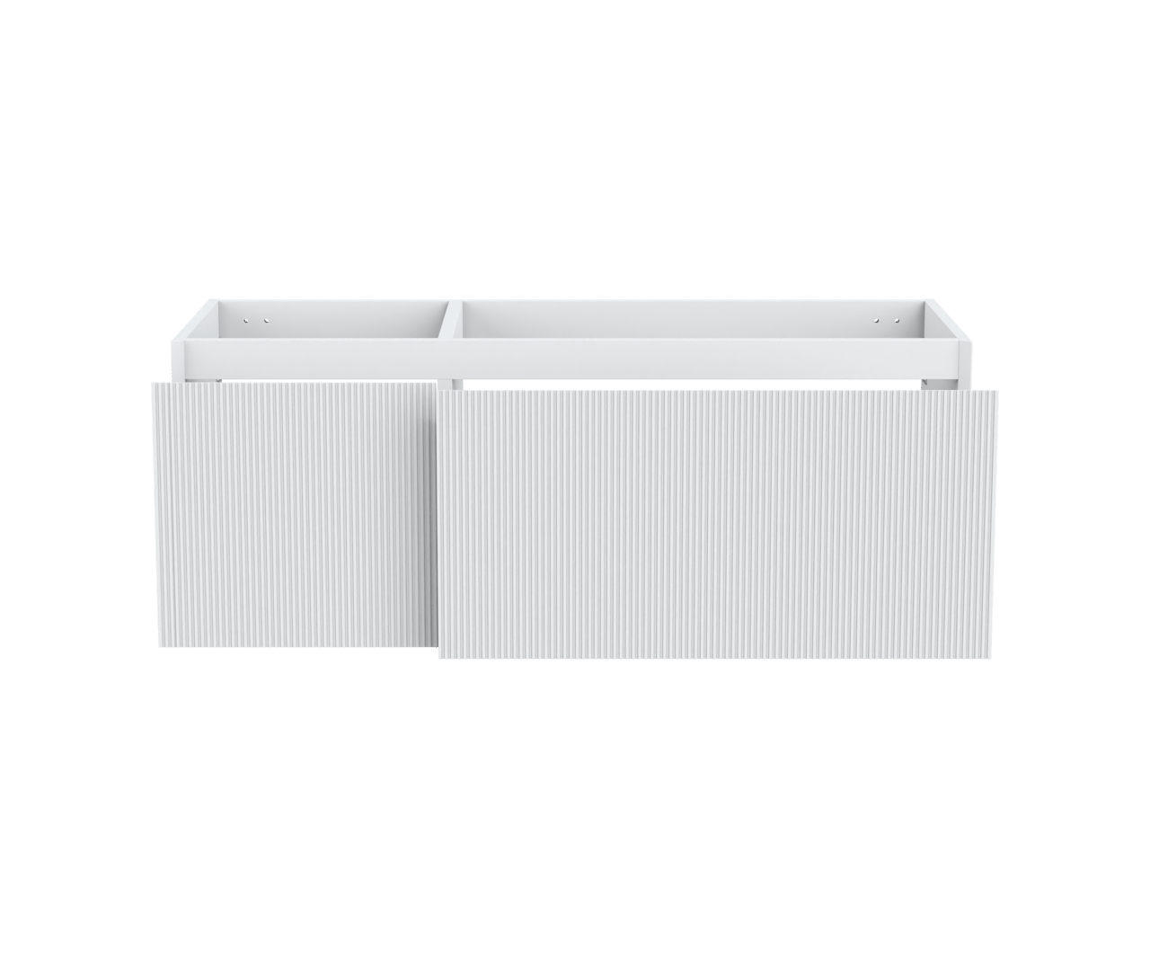 Balmani Fila zwevende wastafelonderkast 135 x 55 cm asymmetrisch rechts mat wit 4 lades
