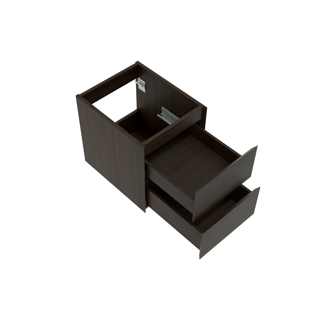 Balmani Mitra meuble sous-lavabo suspendu 45 x 55 cm chêne fumé 2 tiroirs