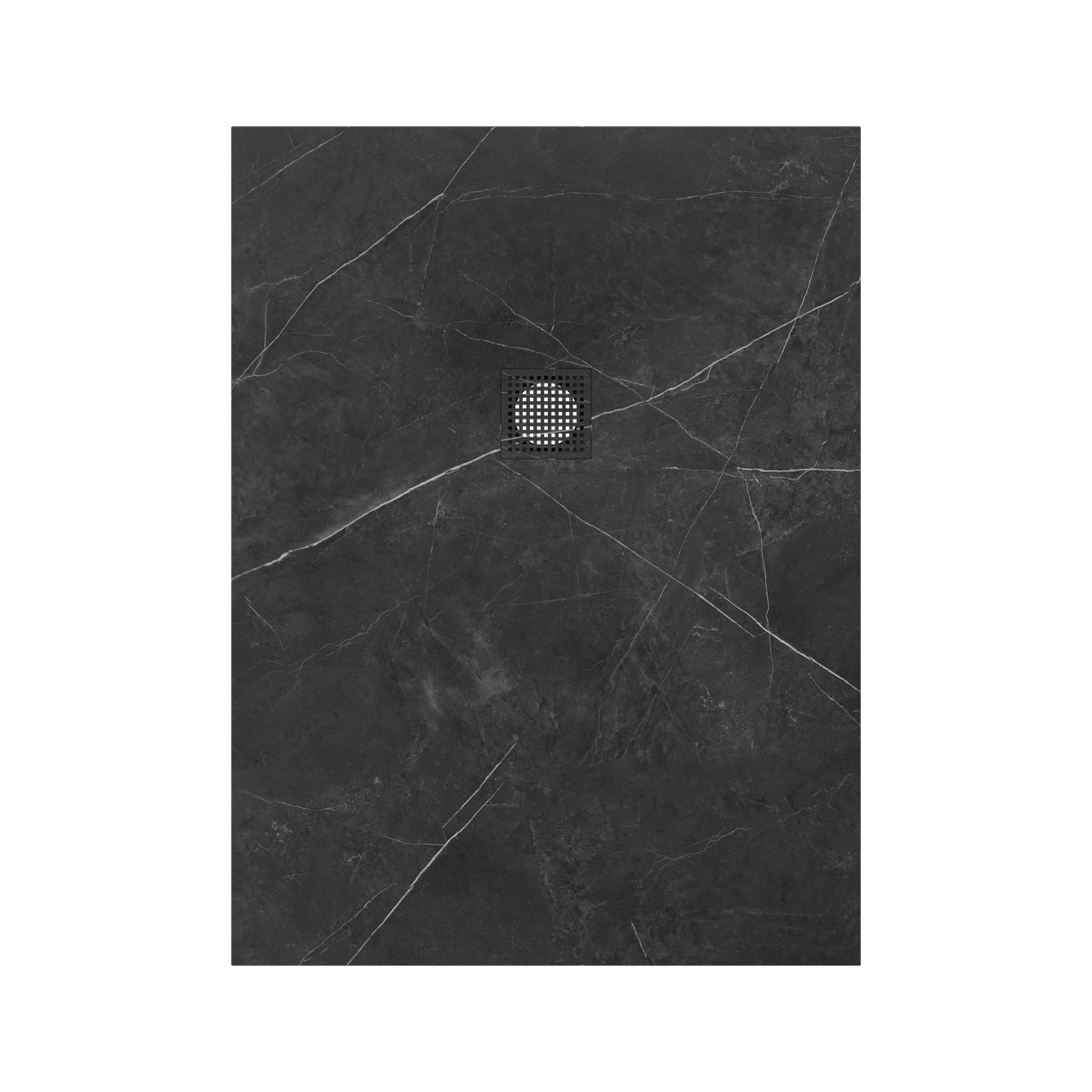 Luca Varess Suite douchebak 120 x 90 cm composietmarmer Marble Dark 