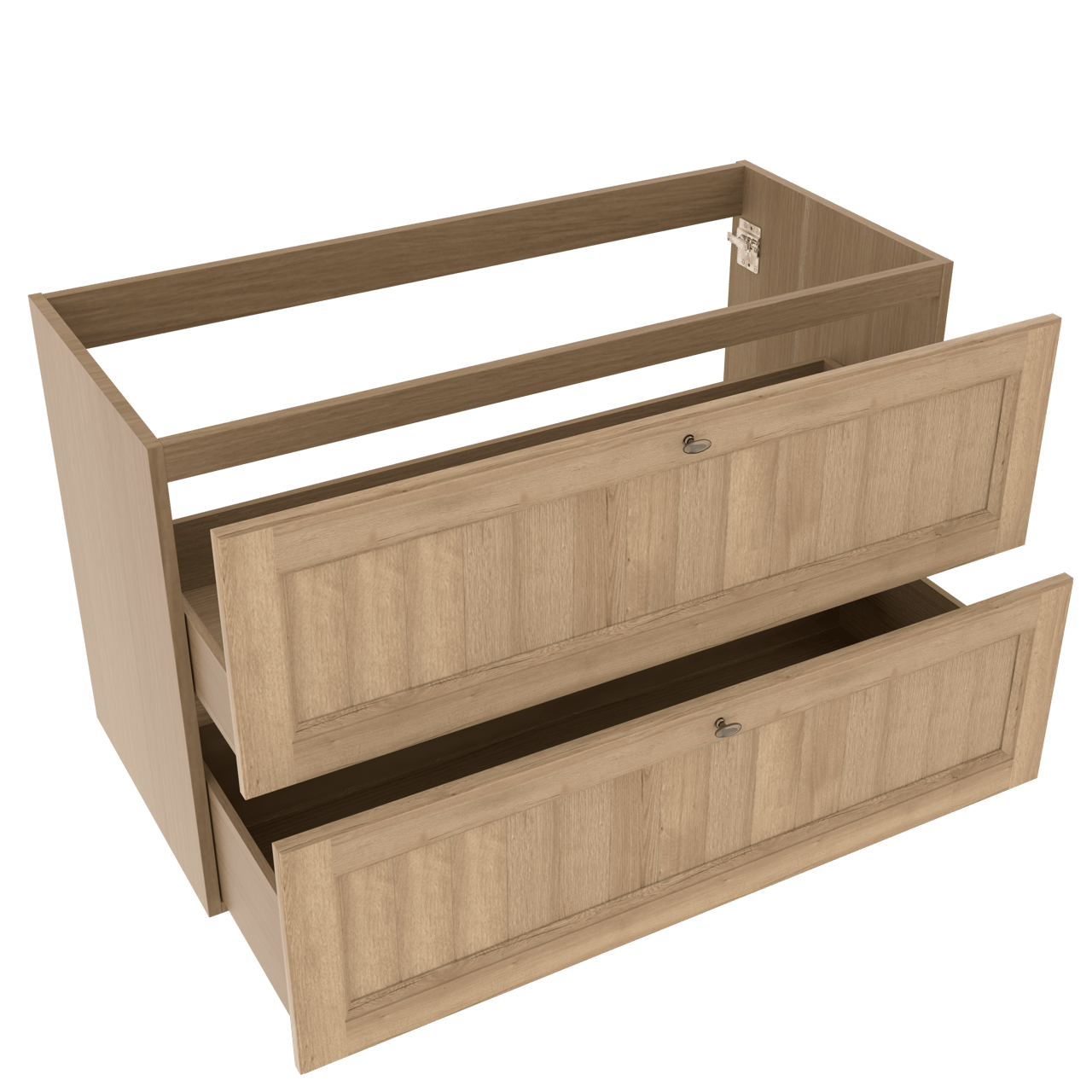 Balmani Lemon meuble sous-vasque a poser 120 x 55 cm chêne vieilli 2 tiroirs