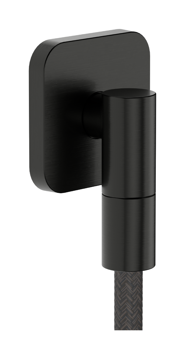 Hansgrohe FixFit Fine Q Wandanschlussbogen 1/2" Brushed Black Chrome