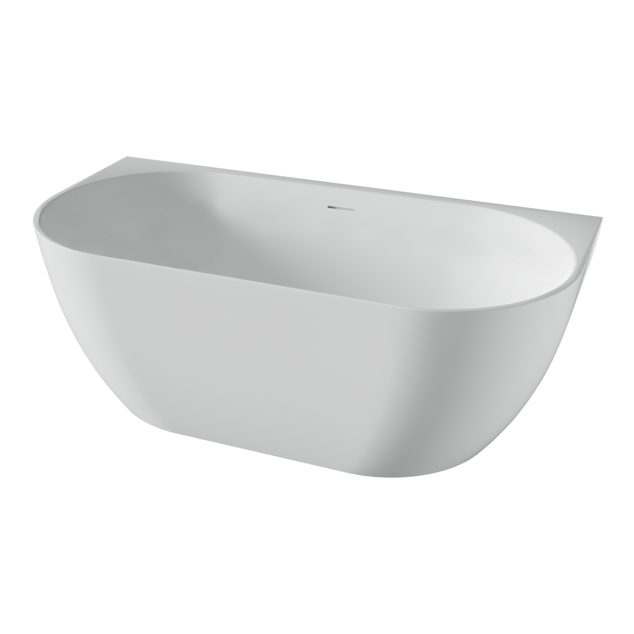 Luca Varess Otello baignoire semi-îlot 170 x 80 cm acrylique blanc mat