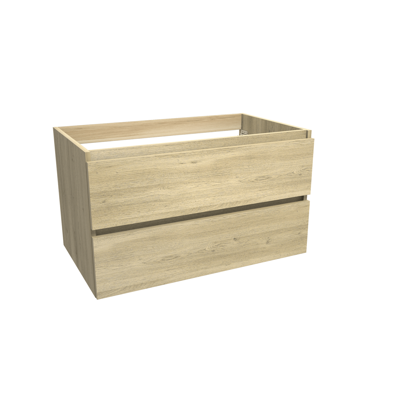 Balmani Lucida zwevende wastafelonderkast 90 x 55 cm verweerde eik 2 lades