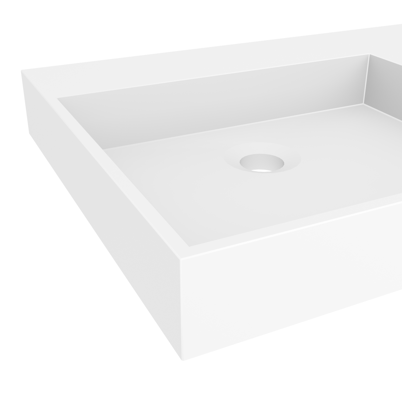 Storke Jura Waschtisch, links, Solid Surface matt, 60 x 46 cm