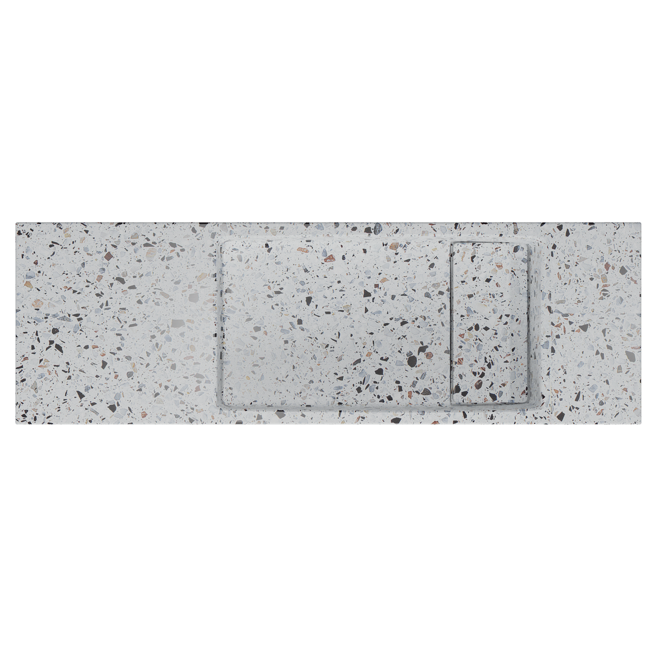 Balmani Mood fonteintje 65 x 20 cm Bianco Nero Terrazzo