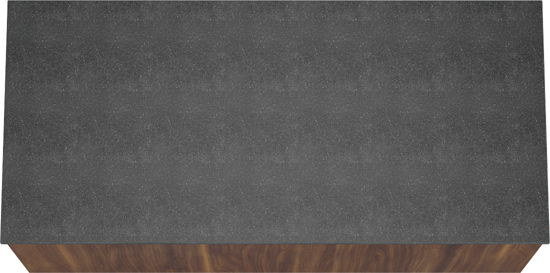 Balmani Sfera by Lucida meuble salle de bains suspendu 120 x 55 cm noyer américain avec Stretto tablette simple en granit noir