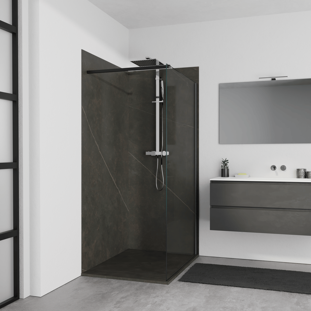 Balmani Studio panneaux muraux de douche 120 x 90 x 220 cm céramique Calatorao