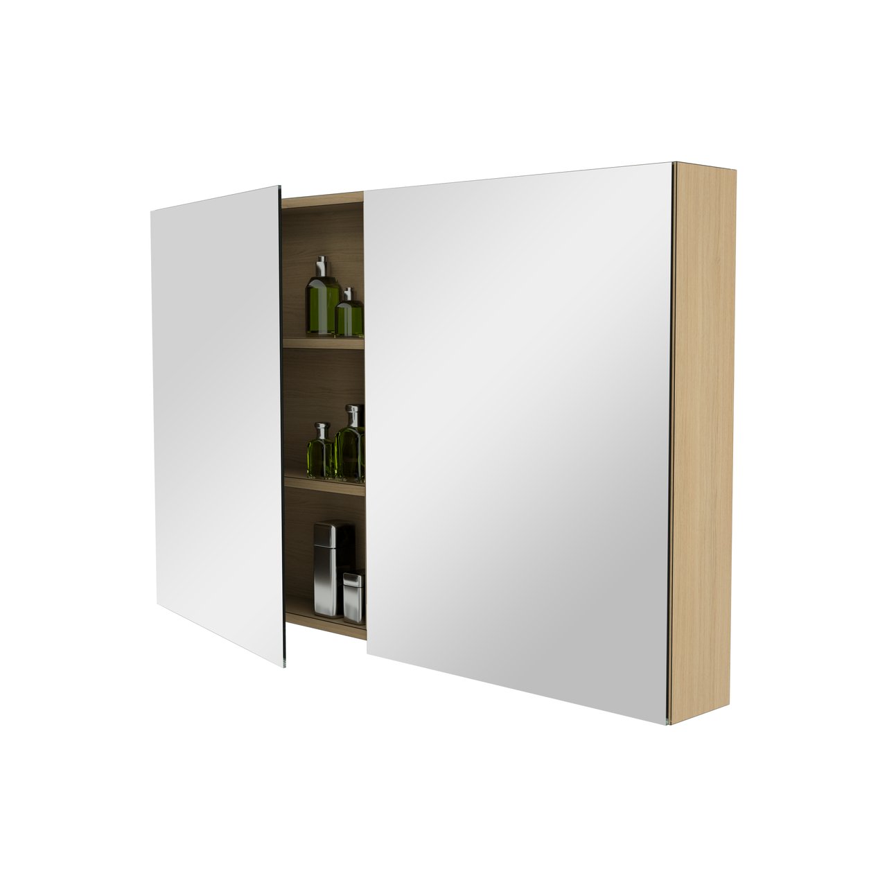 Storke Reflecta Spiegelschrank, 120 x 75 cm, Eiche Natur