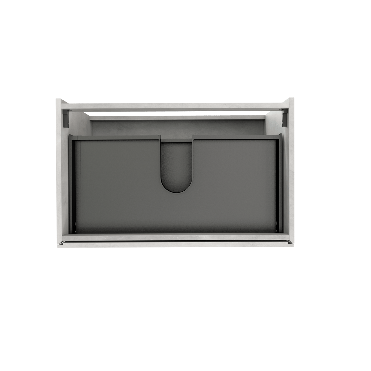 Storke Edge staande wastafelonderkast 85 x 52 cm beton zilvergrijs 3 lades