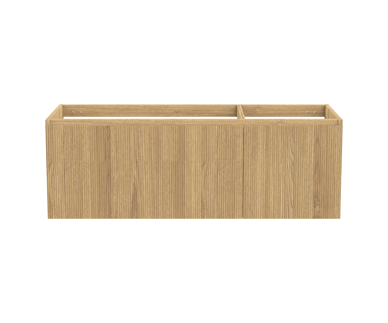 Balmani Fila meuble sous-lavabo suspendu 135 x 55 cm asymétrique gauche placage chêne naturel 4 tiroirs