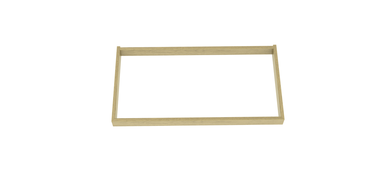 Balmani Lucida sokkel voor wastafelonderkast verweerd eiken 90 x 55 cm