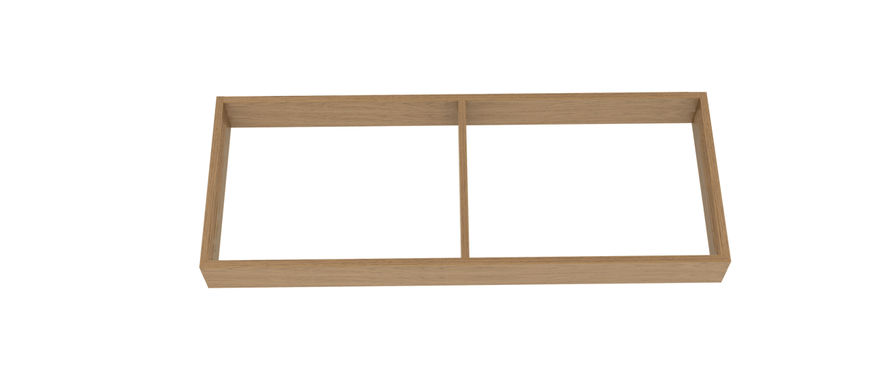 Balmani Legno socle pour meuble sous-lavabo chêne vieilli 135 x 52,5 cm