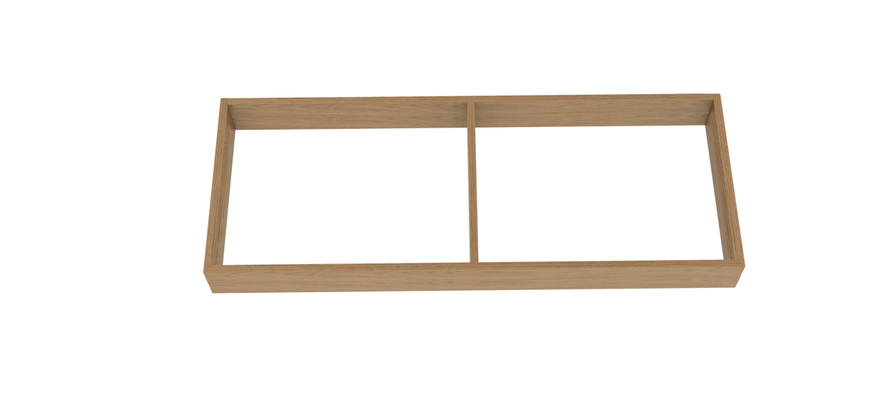 Balmani Legno socle pour meuble sous-lavabo chêne vieilli 135 x 52,5 cm