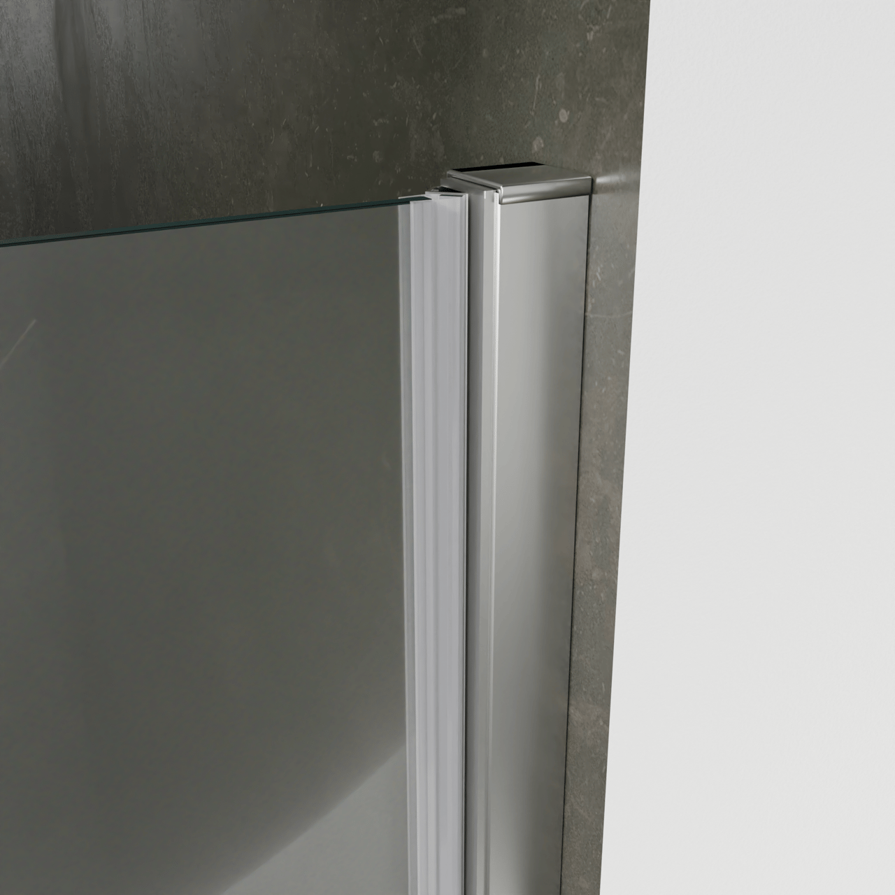 Luca Varess Kuresa douche draaideur 95 x 200 cm helder glas glanzend chroom profiel