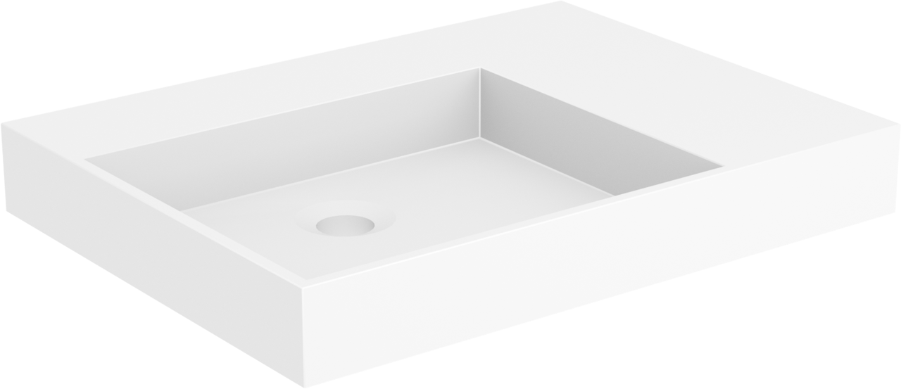 Storke Jura Waschtisch, links, Solid Surface matt, 60 x 46 cm