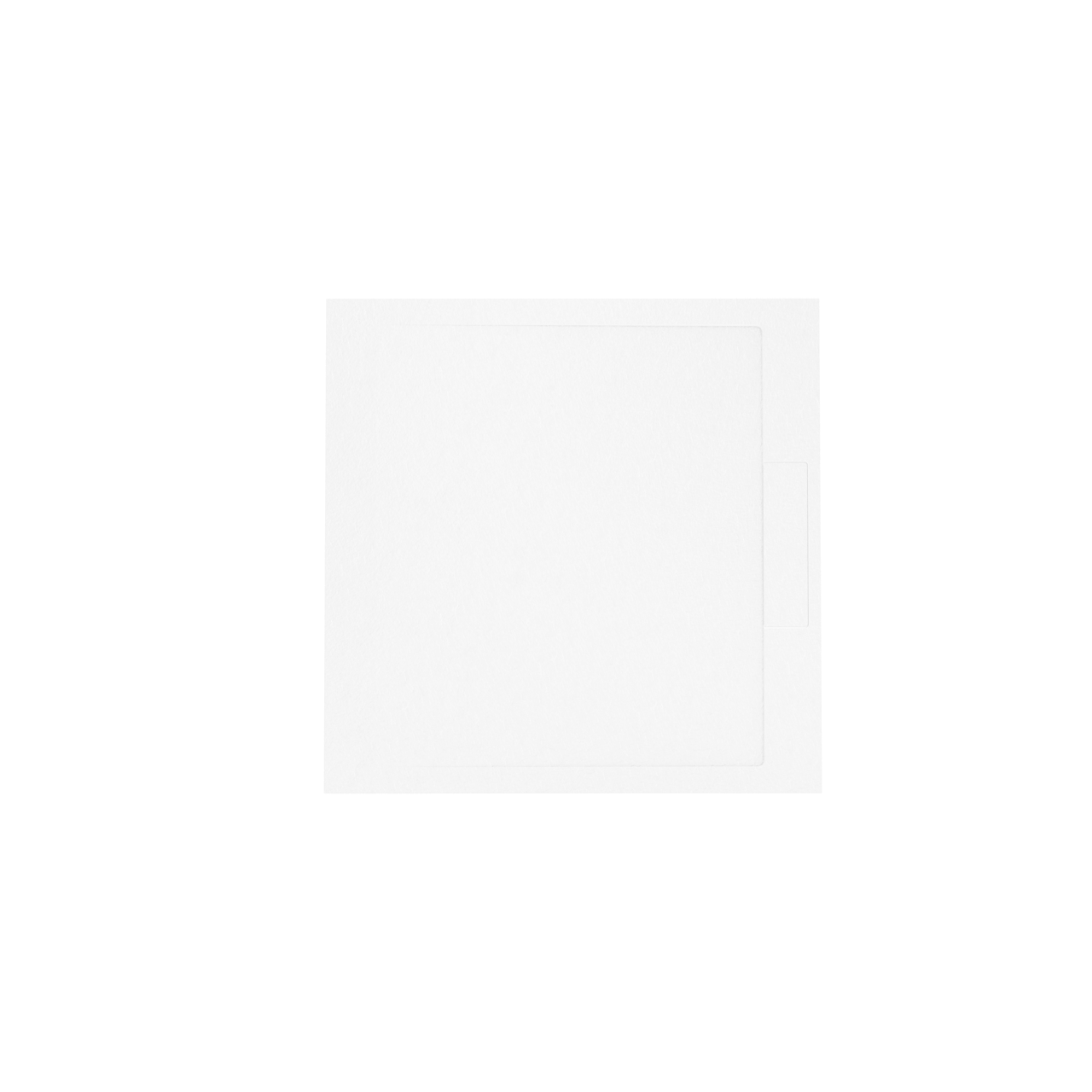 Balmani Indus douchebak 90 x 90 cm composietmarmer mat wit leisteenstructuur