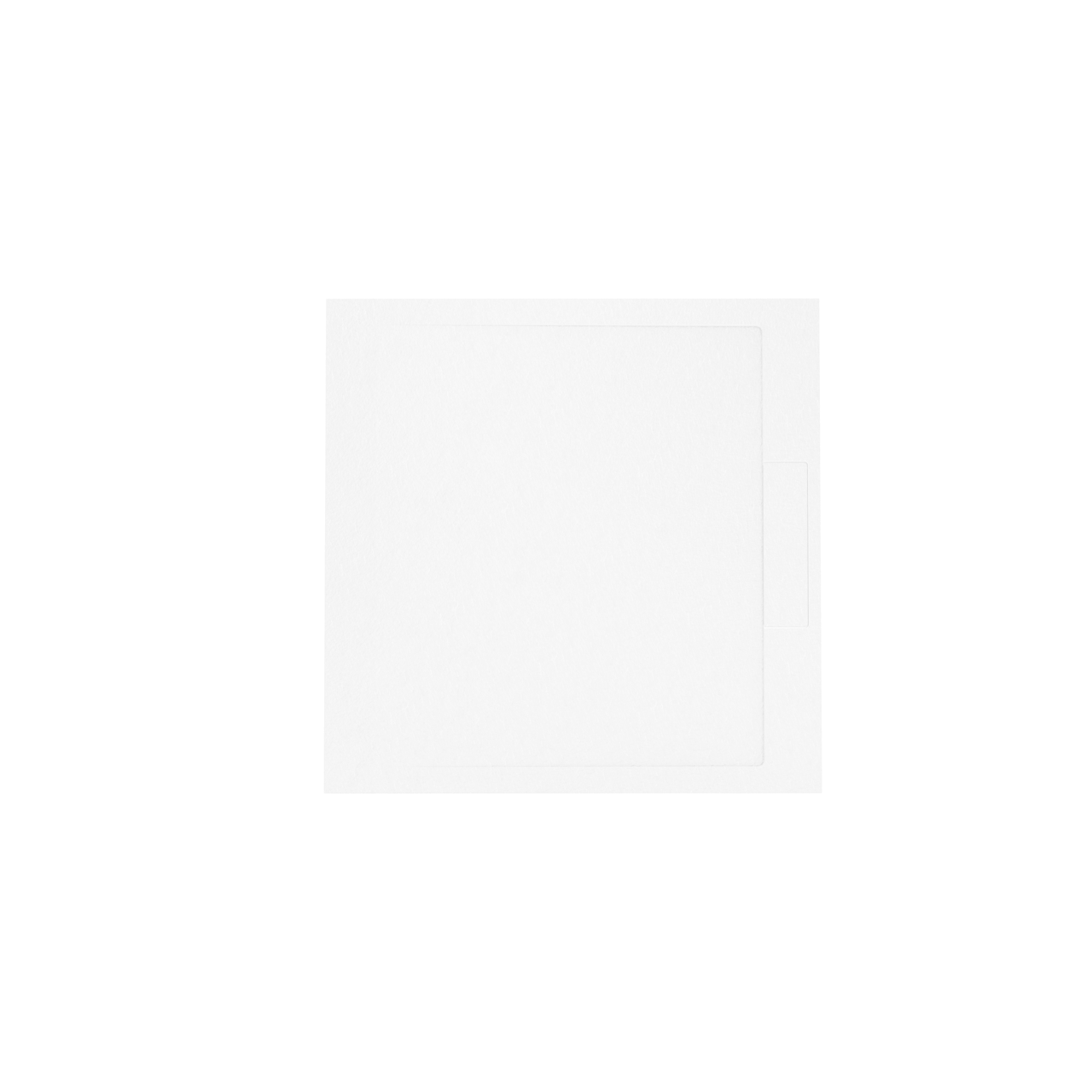 Balmani Indus Duschwanne: 90 x 90 cm, Marmorkomposit, Weiße Schieferstruktur, matt