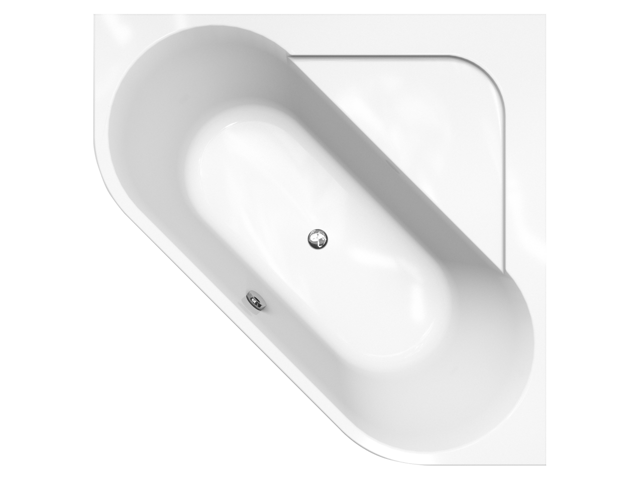 Linie Paulo tweepersoons hoekbad links of rechts 150 x 150 cm acryl Glanzend Wit